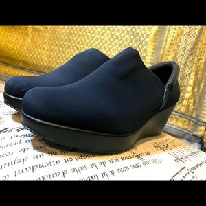 MARKON Womens Navy blue Wedge Slip On Solid Heel